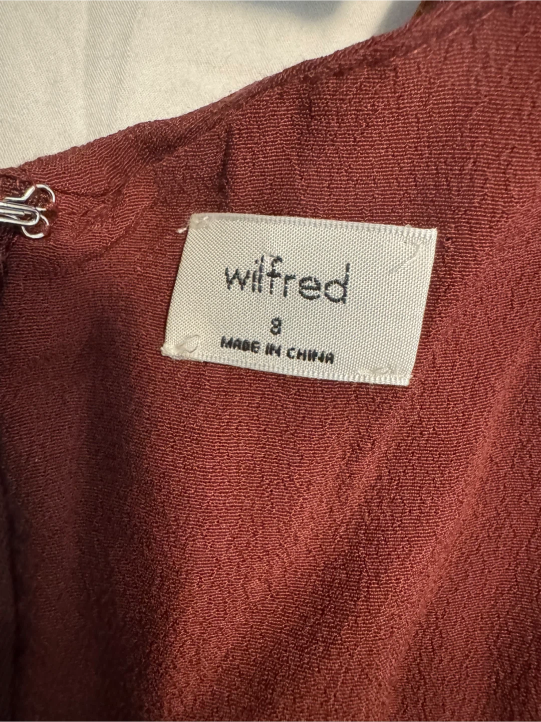 Wilfred Burgundy Ruched Dress Size 8 - photo 5