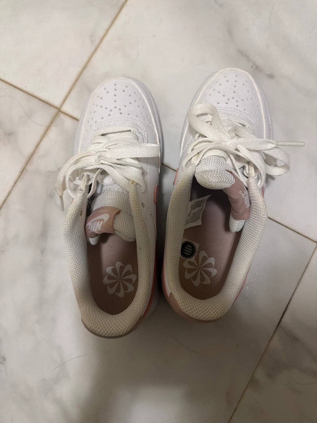 Nike Women's Court Vision Low White/Pink Sneakers