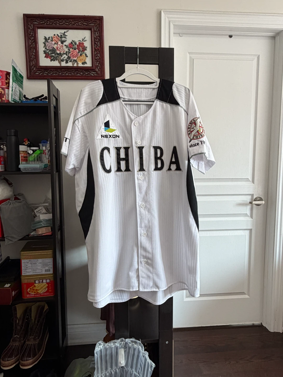 Chiba Lotte Marines Baseball Jersey White Black
