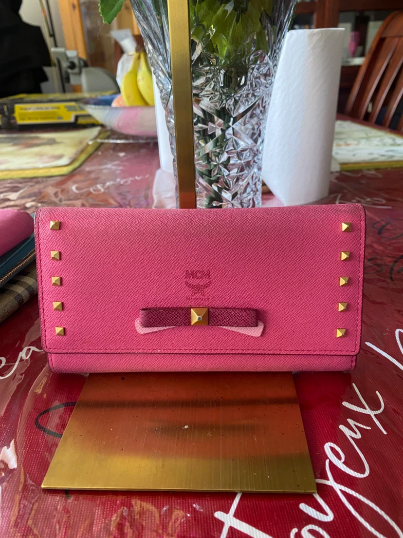 MCM Pink Studded Wallet