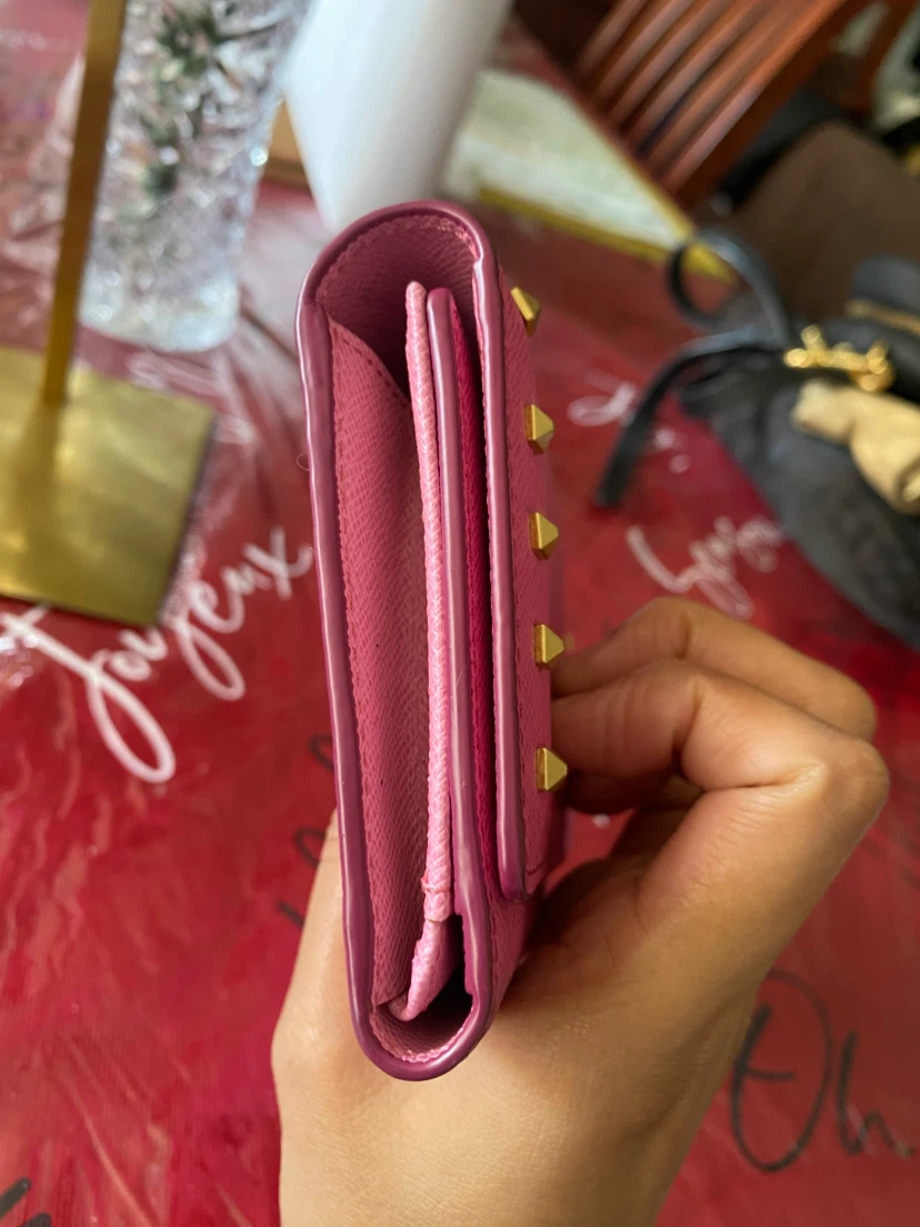 MCM Pink Studded Wallet - photo 4