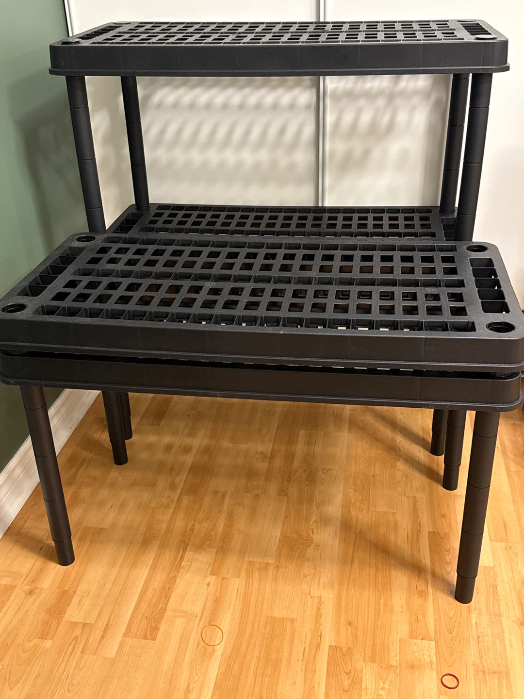 Black Plastic Shelving Unit