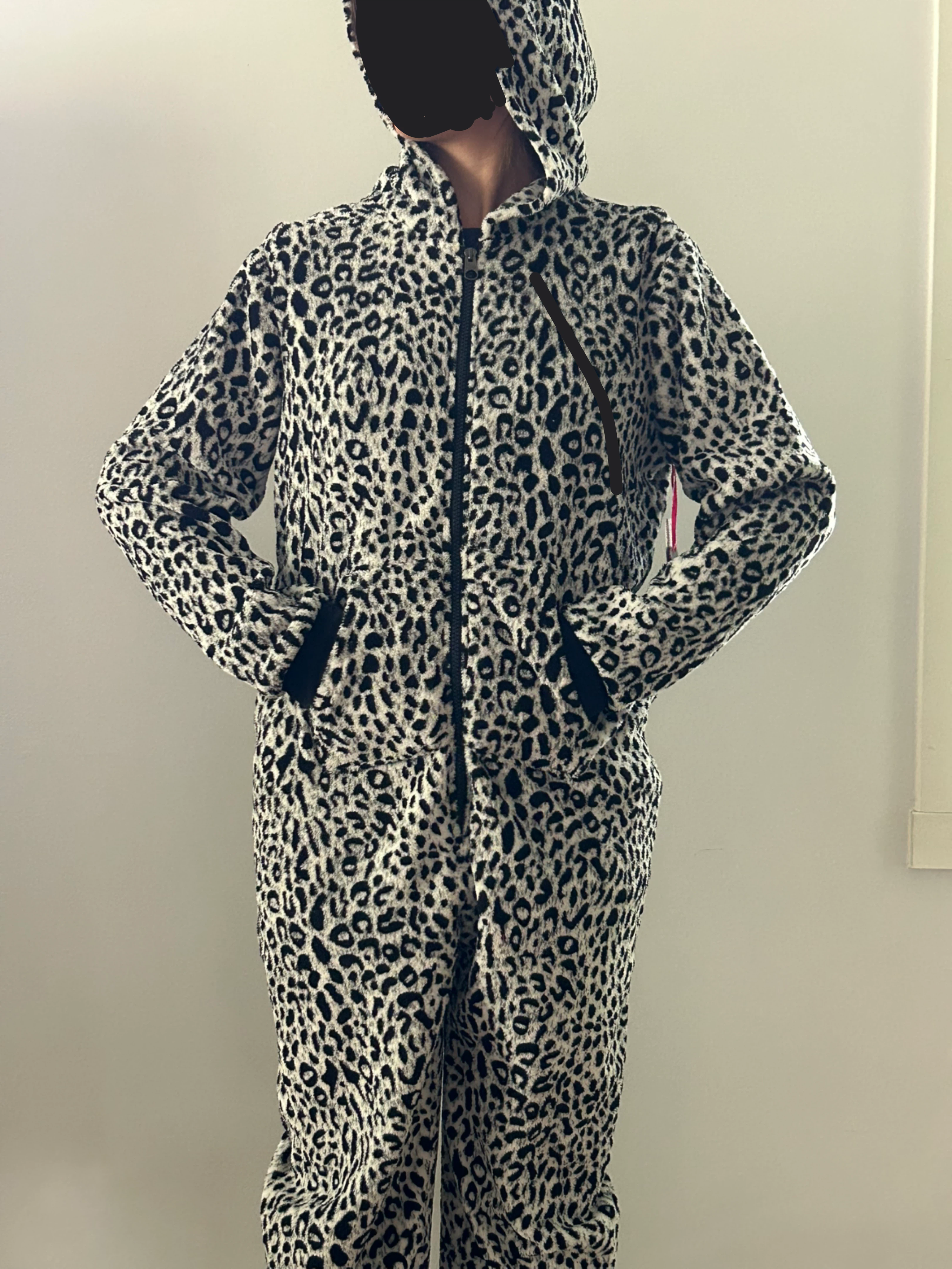 Mikk Lounge Leopard Print Onesie Pajamas M/M