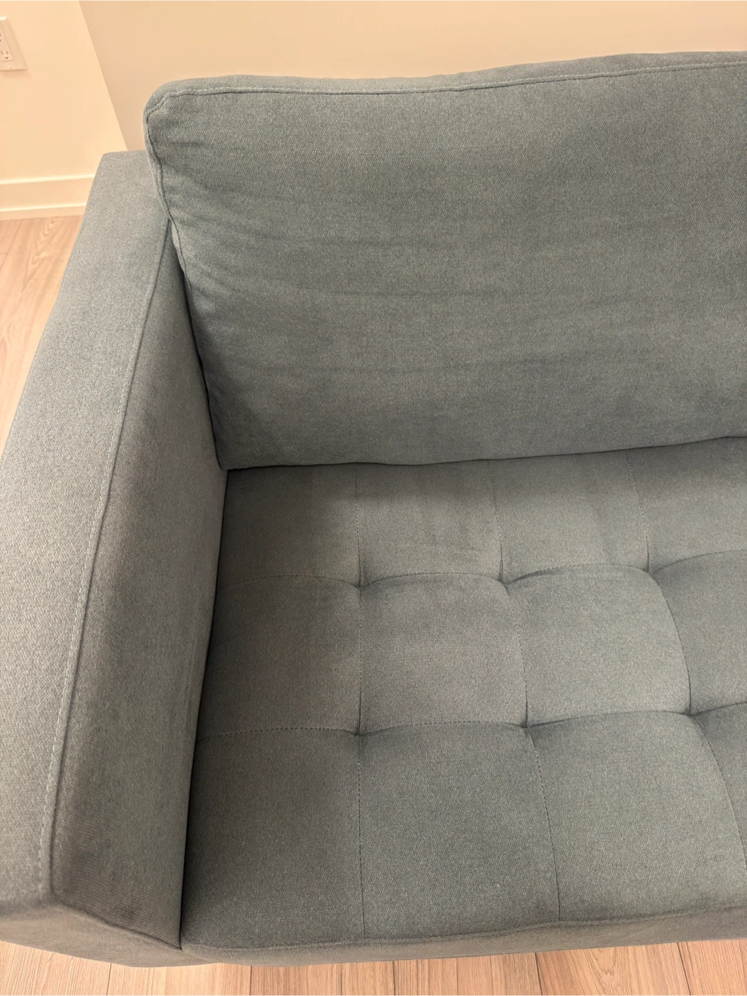 Teal-Grey Upholstered Sofa - photo 2