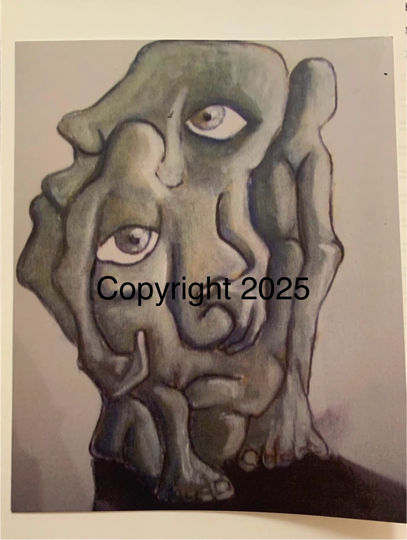 2 LEFT FEET 8x10 print of KYLE REYNOLDS EXPRESSIONISTIC ART