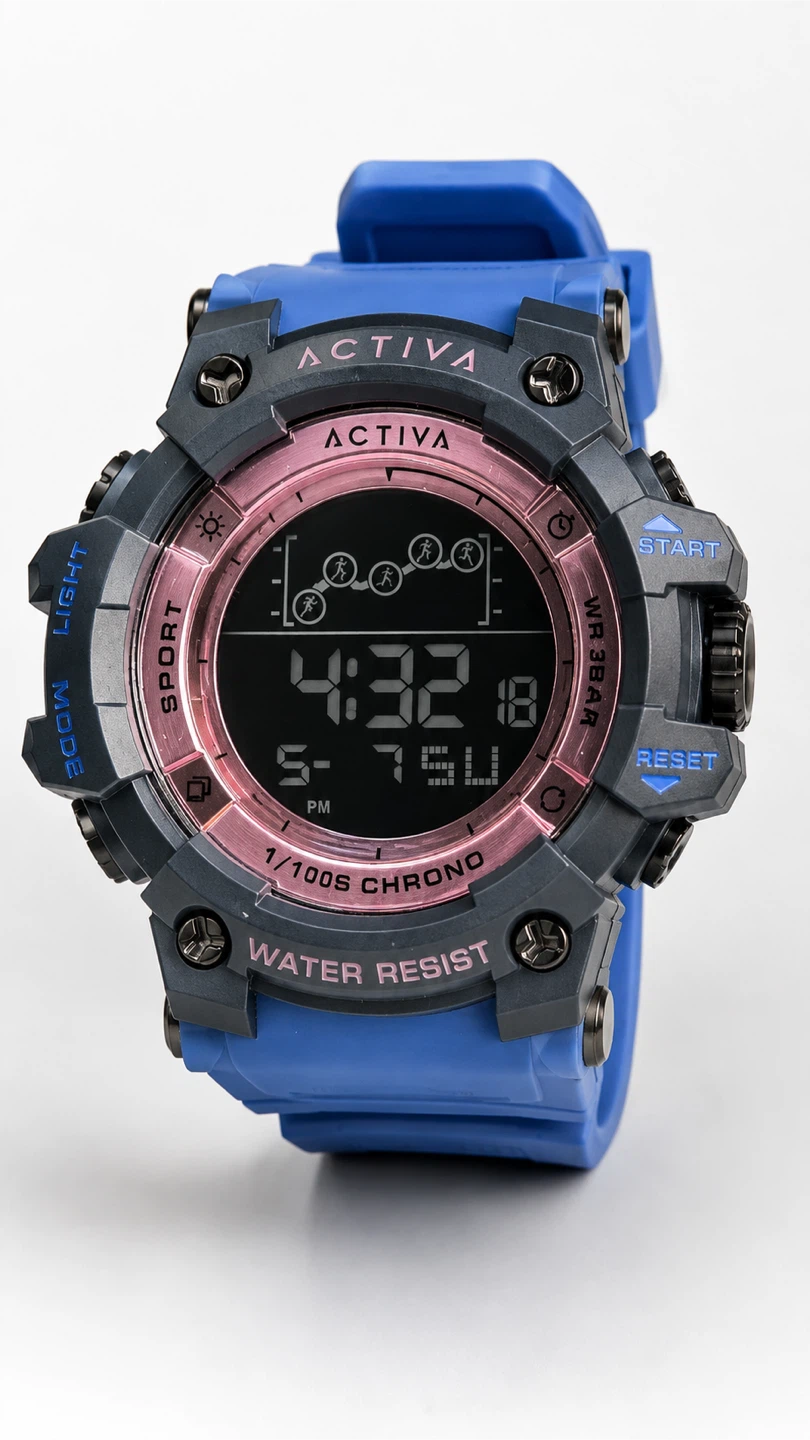 Activa X Invicta Summit 50mm Blue Pink Digital Watch