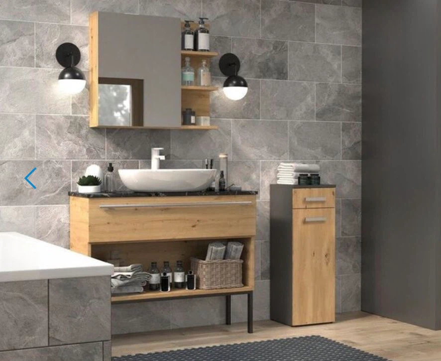Tall Bathroom Storage Cabinet with Drawer and Door