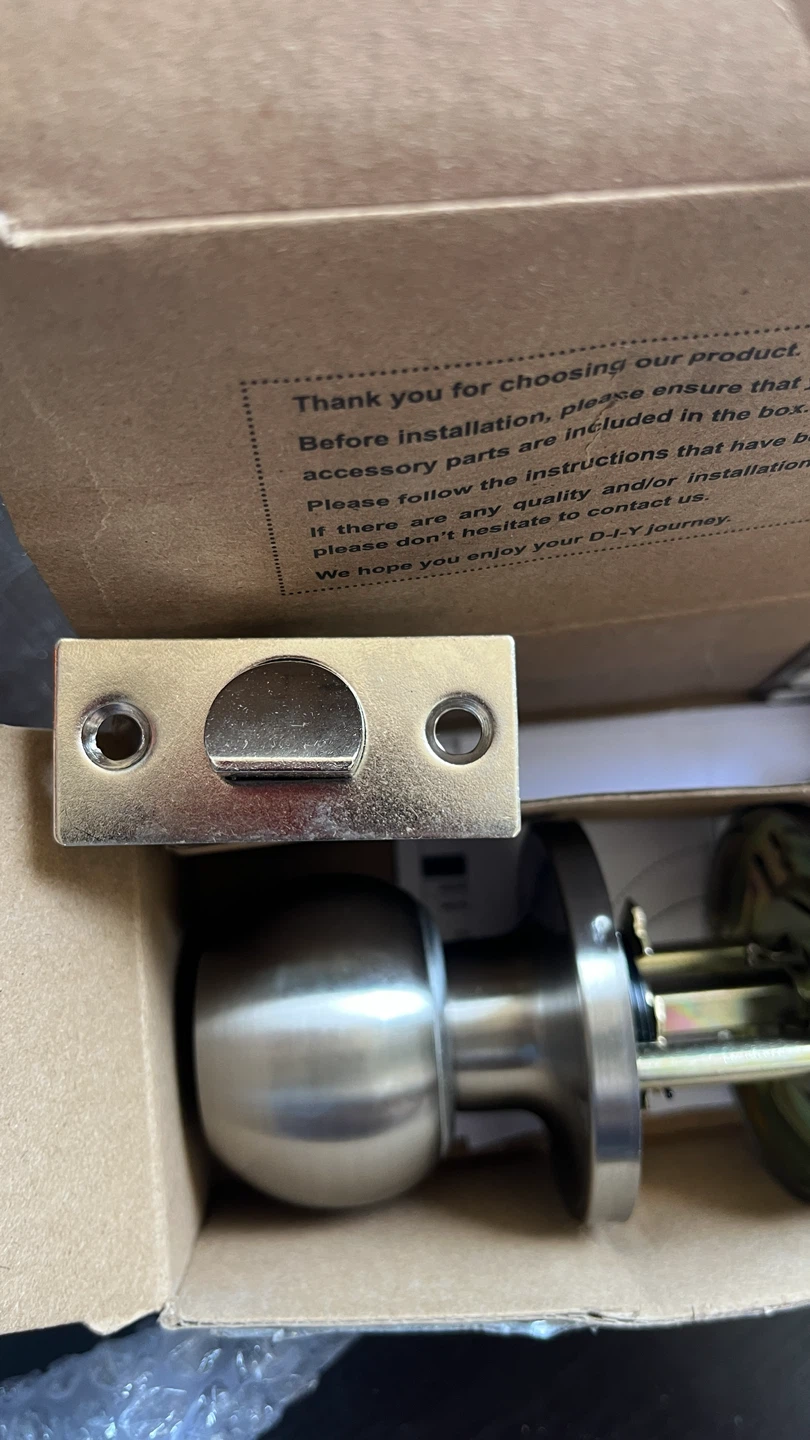 Brushed Nickel Dummy Door Knob Set - photo 2