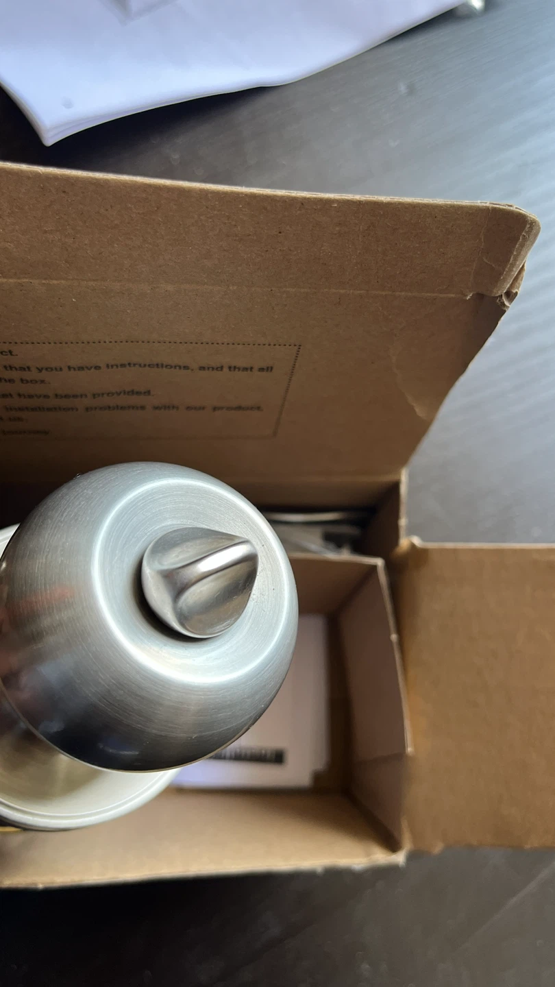Brushed Nickel Dummy Door Knob Set - photo 3