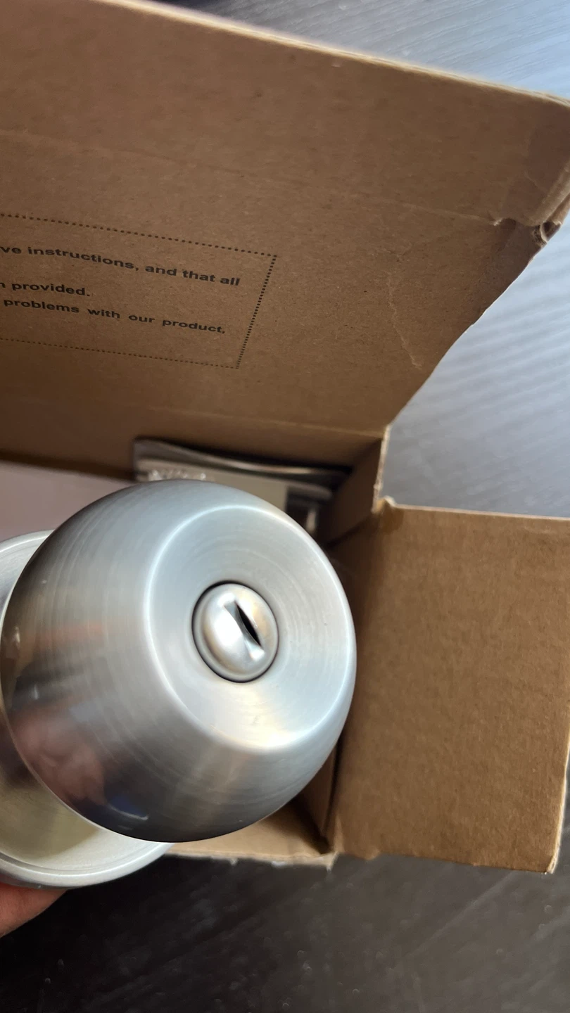 Brushed Nickel Dummy Door Knob Set - photo 4