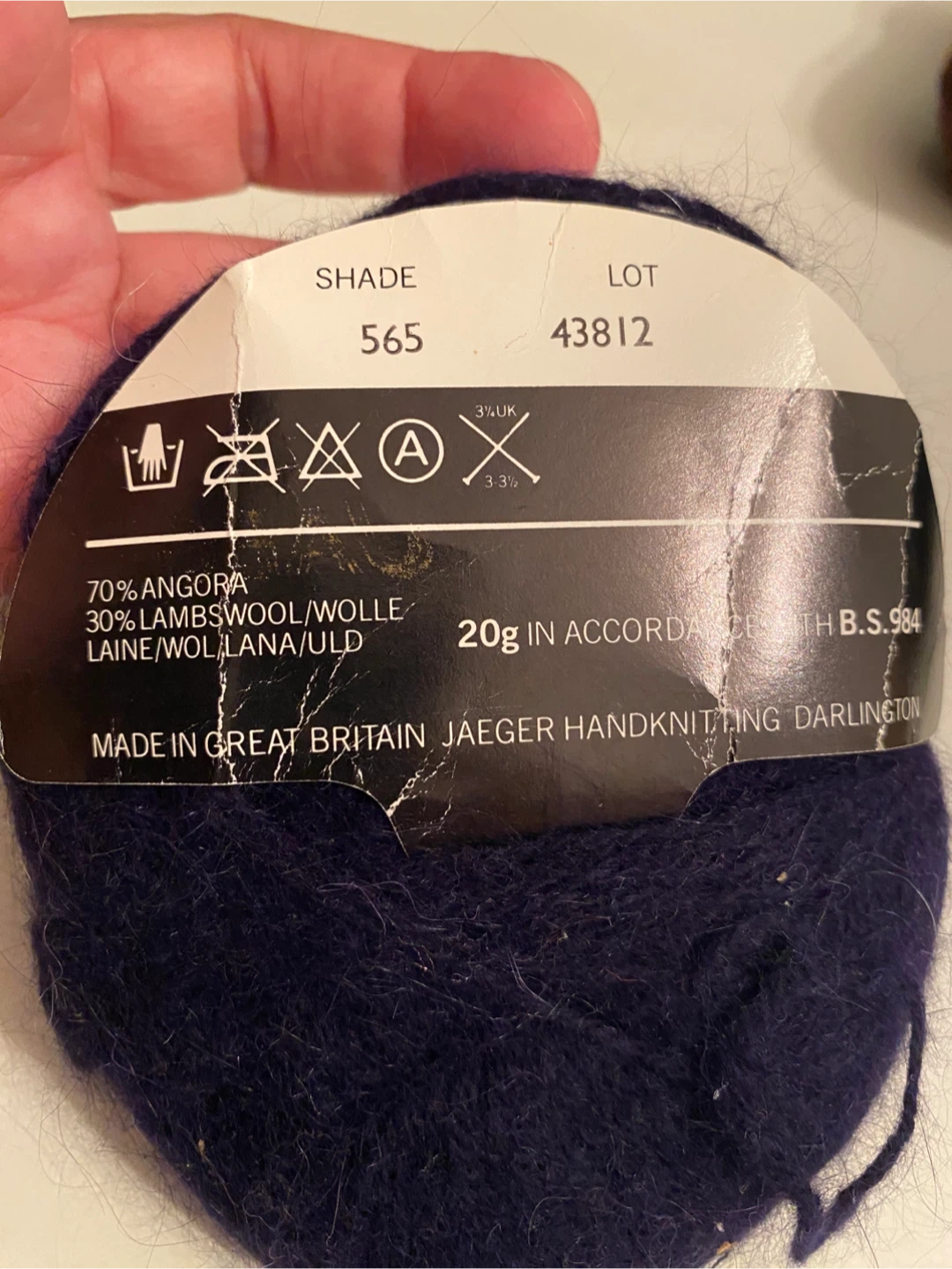 Jaeger Handknitting Yarn Angora and Lambswool
