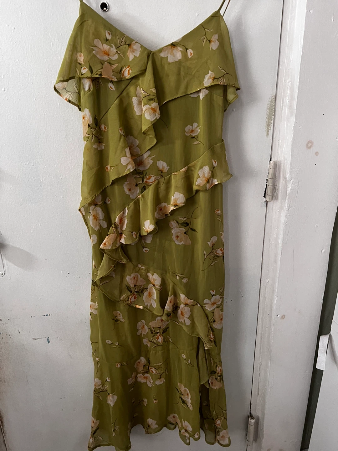 Green Floral Ruffle Maxi Dress and STRIPED LOFT DRESS Small - photo 3