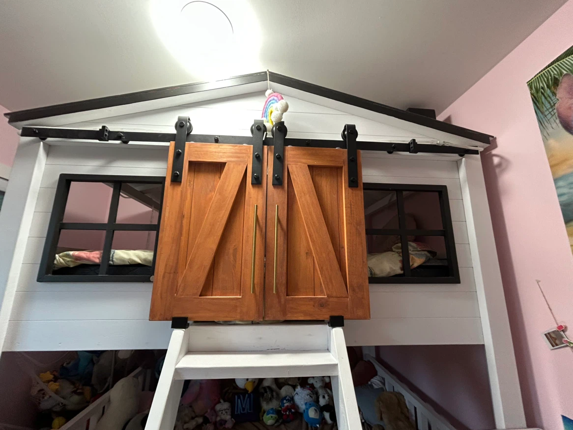 Double House Bunk Bed and Desk - photo 2