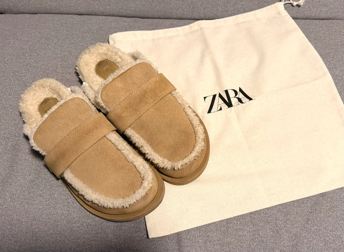 Zara Leather Clogs - Size 40