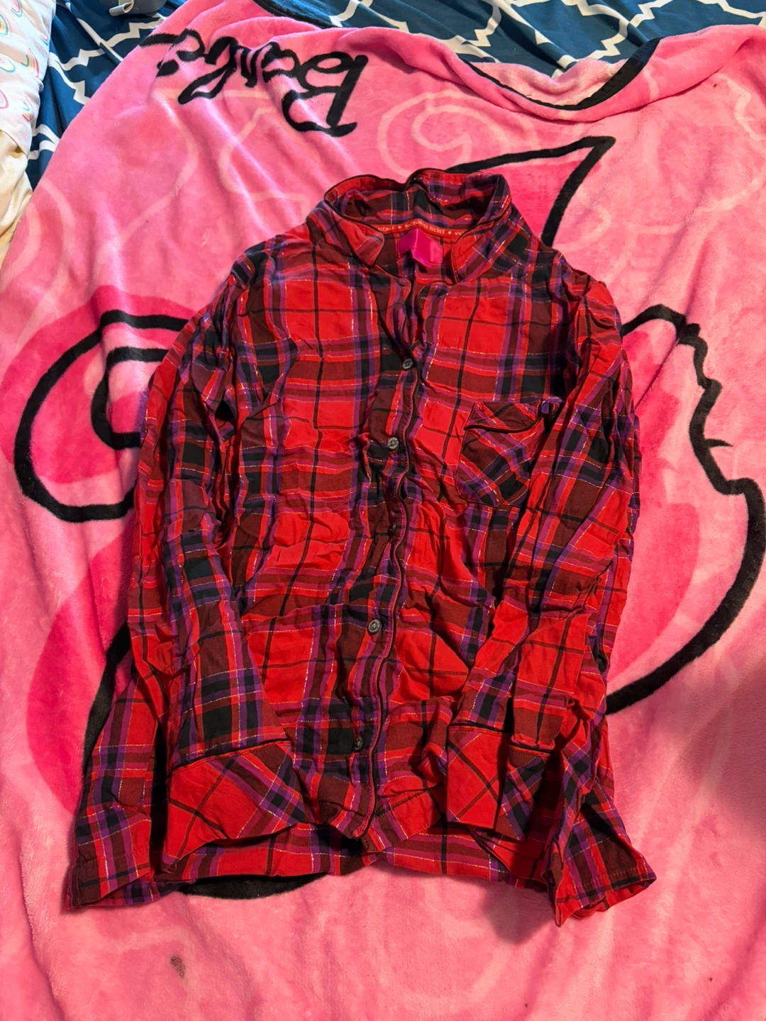 Victoria's Secret Plaid Button-Up Shirt