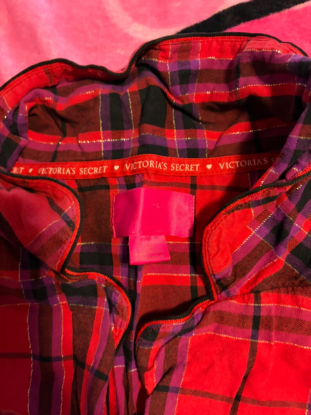 Victoria's Secret Plaid Button-Up Shirt - photo 2