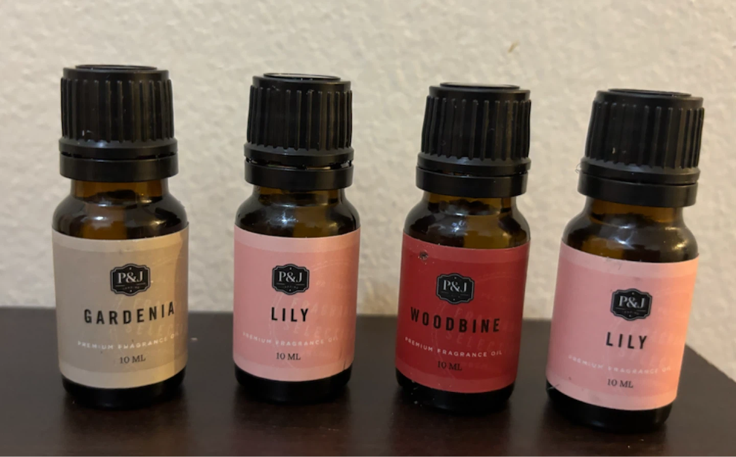 NEW-4 P&J Premium Fragrance Oils (Gardenia, Lily, Woodbine)