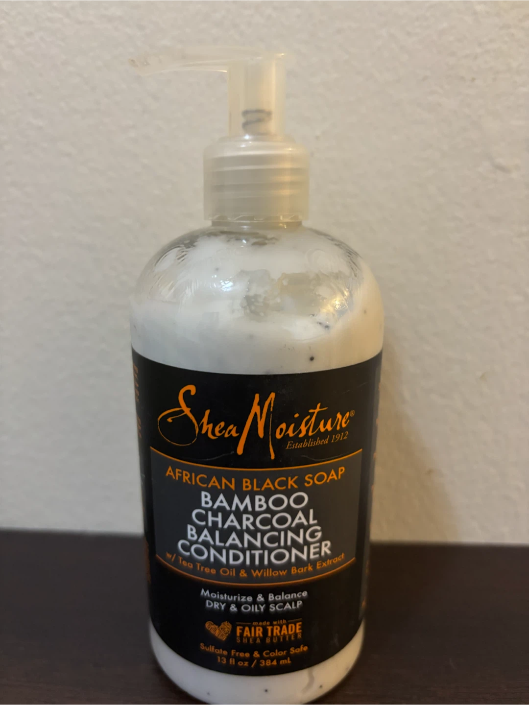NEW-Shea Moisture African Black Soap Bamboo Charcoal Conditioner