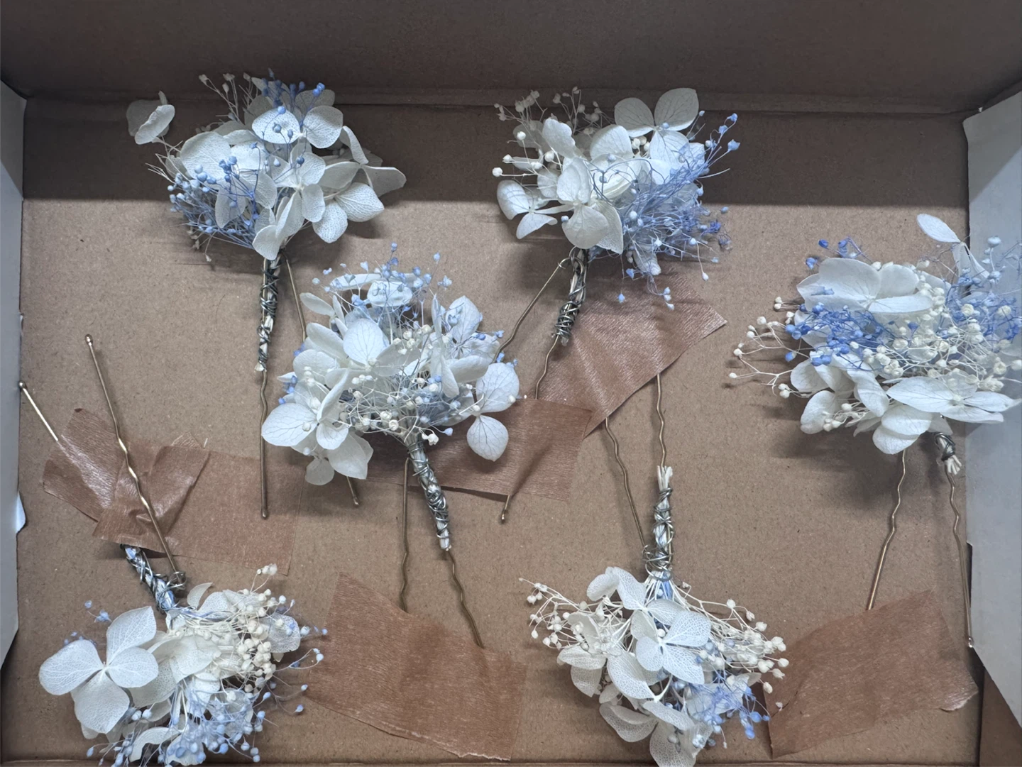 Real flower hair pins for weddings - photo 2