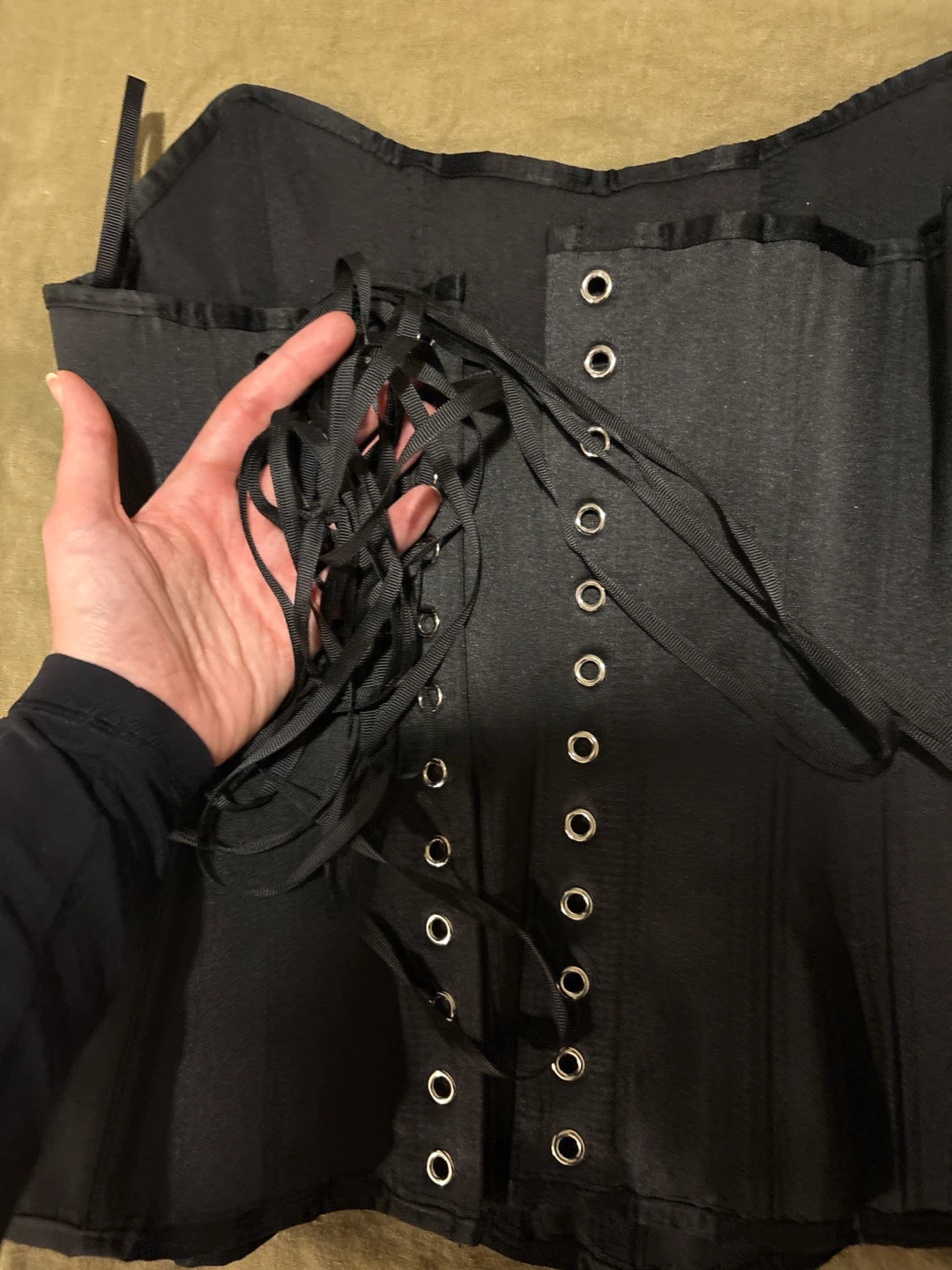 Perfect Corset NYC Black Satin Corset - Size S - photo 2