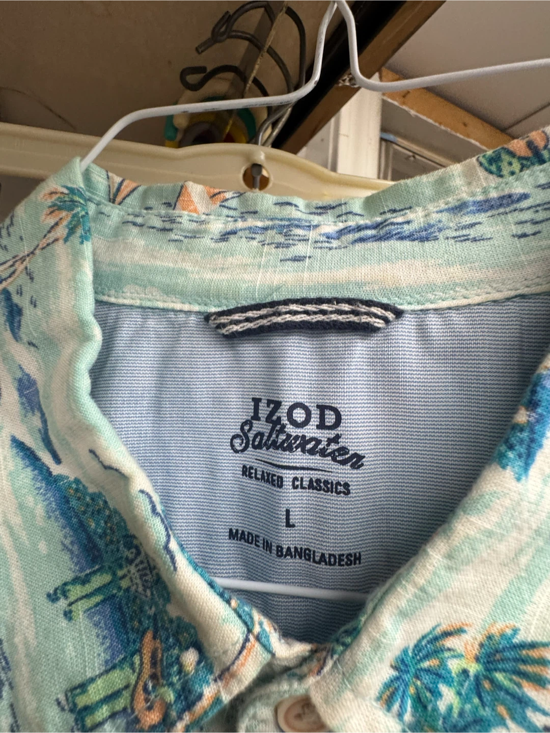 IZOD Saltwater Relaxed Classics Men's Hawaiian Shirt - photo 3