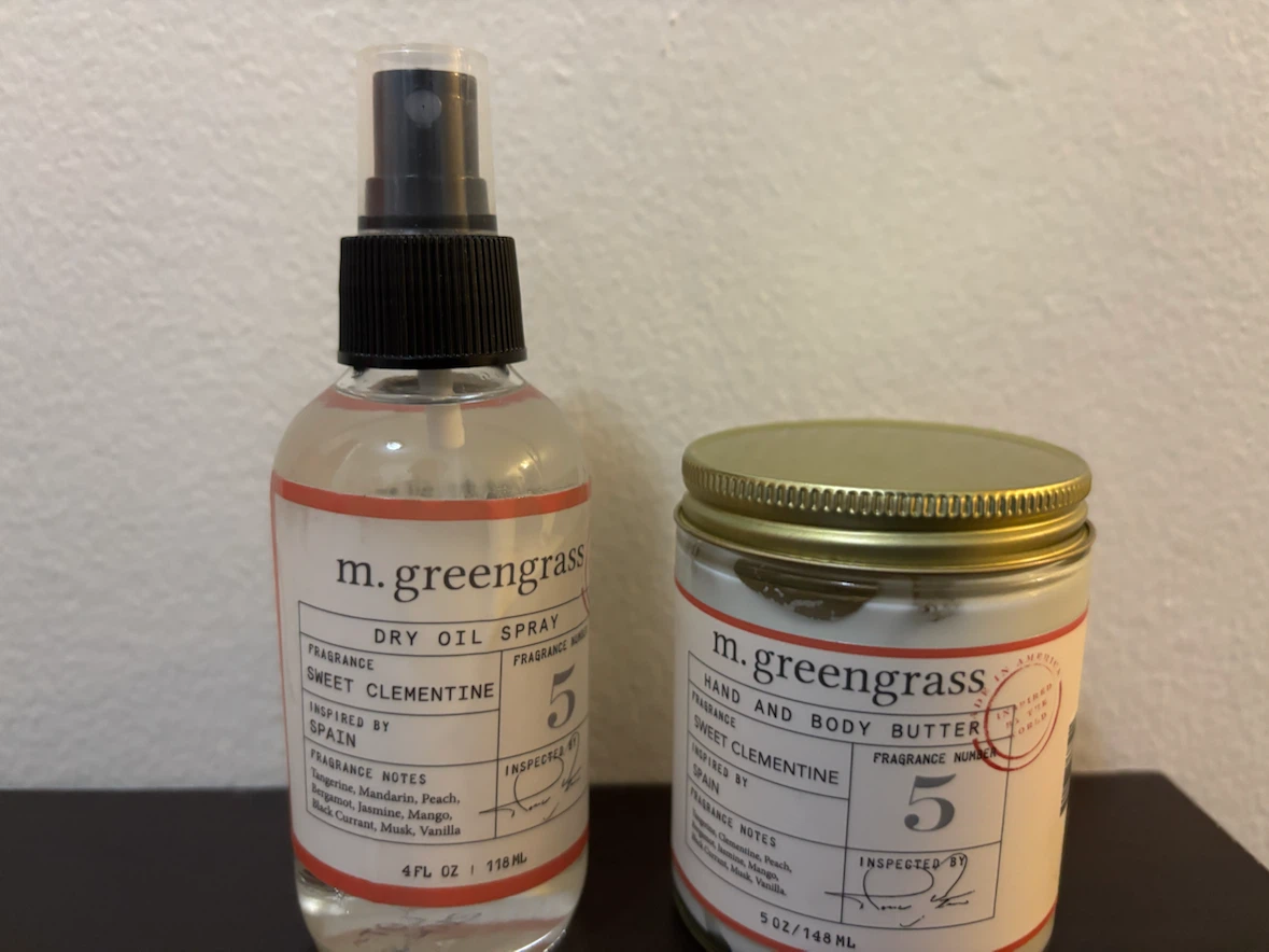 NEW-M. Greengrass Sweet Clementine Dry Oil Spray & Body Butter
