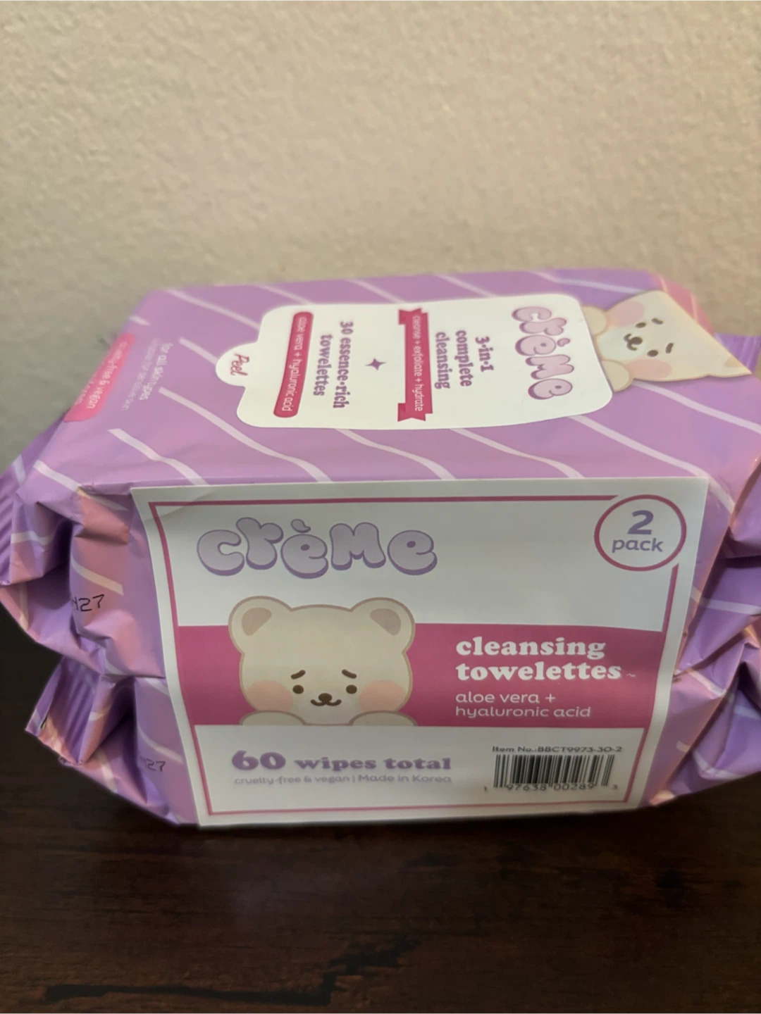 NEW-Crème 3-in-1 Cleansing Towelettes (2 Pack)