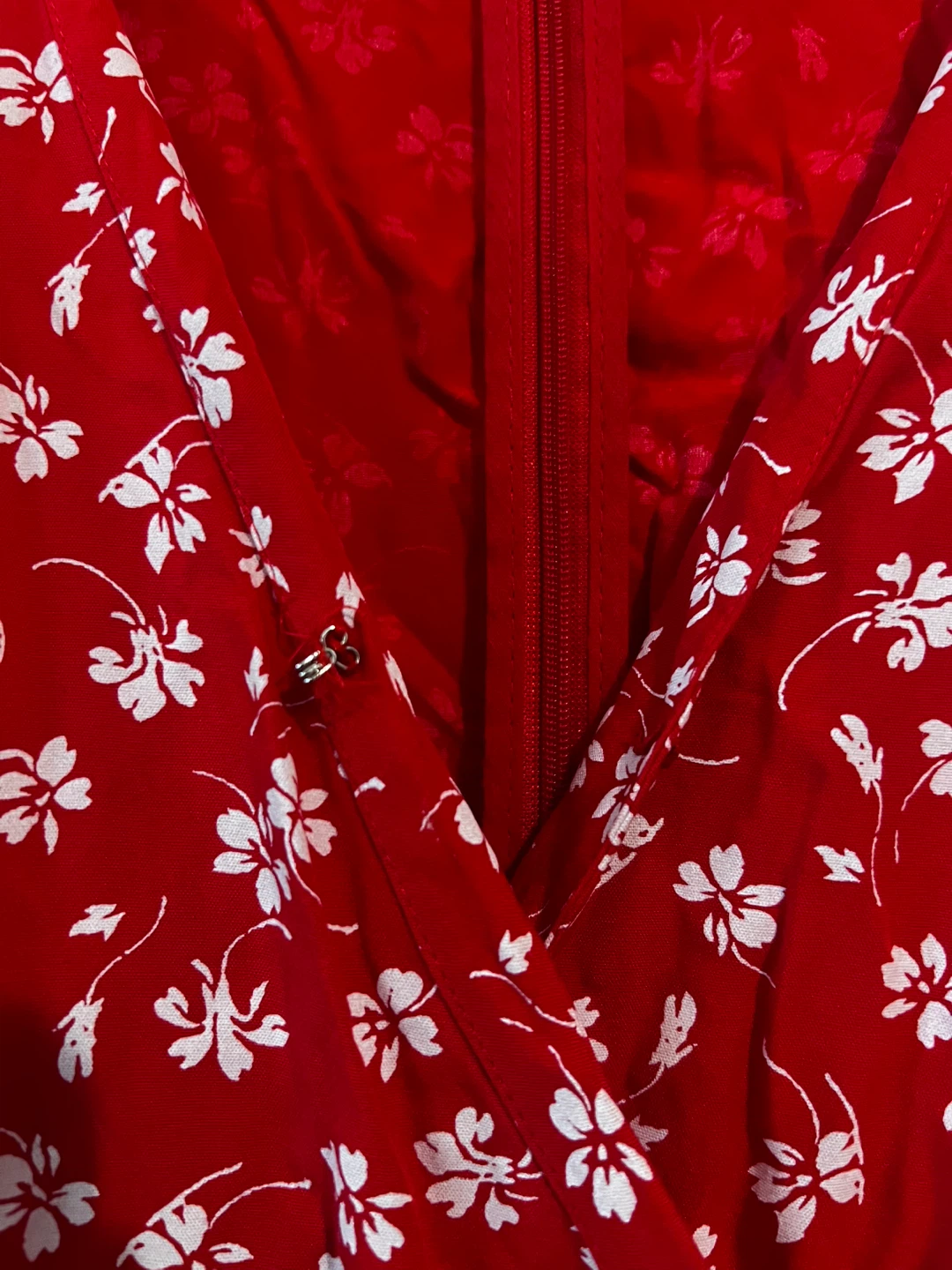 J.Crew Mercantile Red Floral Wrap Dress Size 4 - photo 4