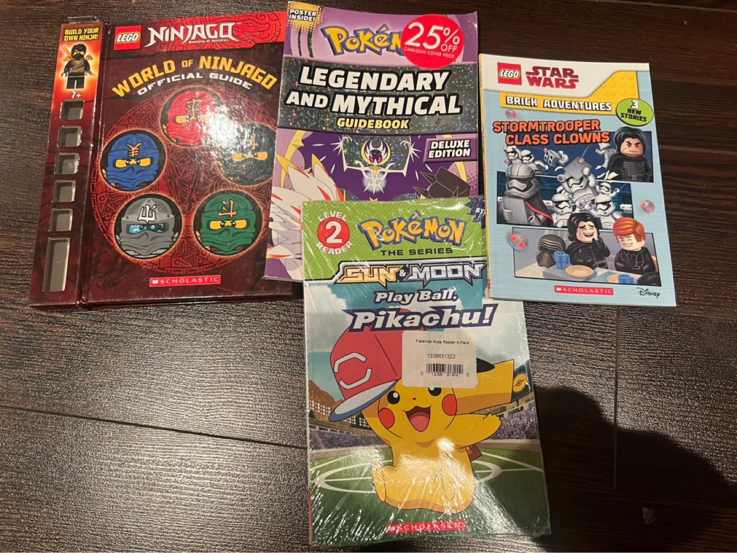 Bundle of LEGO Ninjago, Pokémon, and Star Wars Books