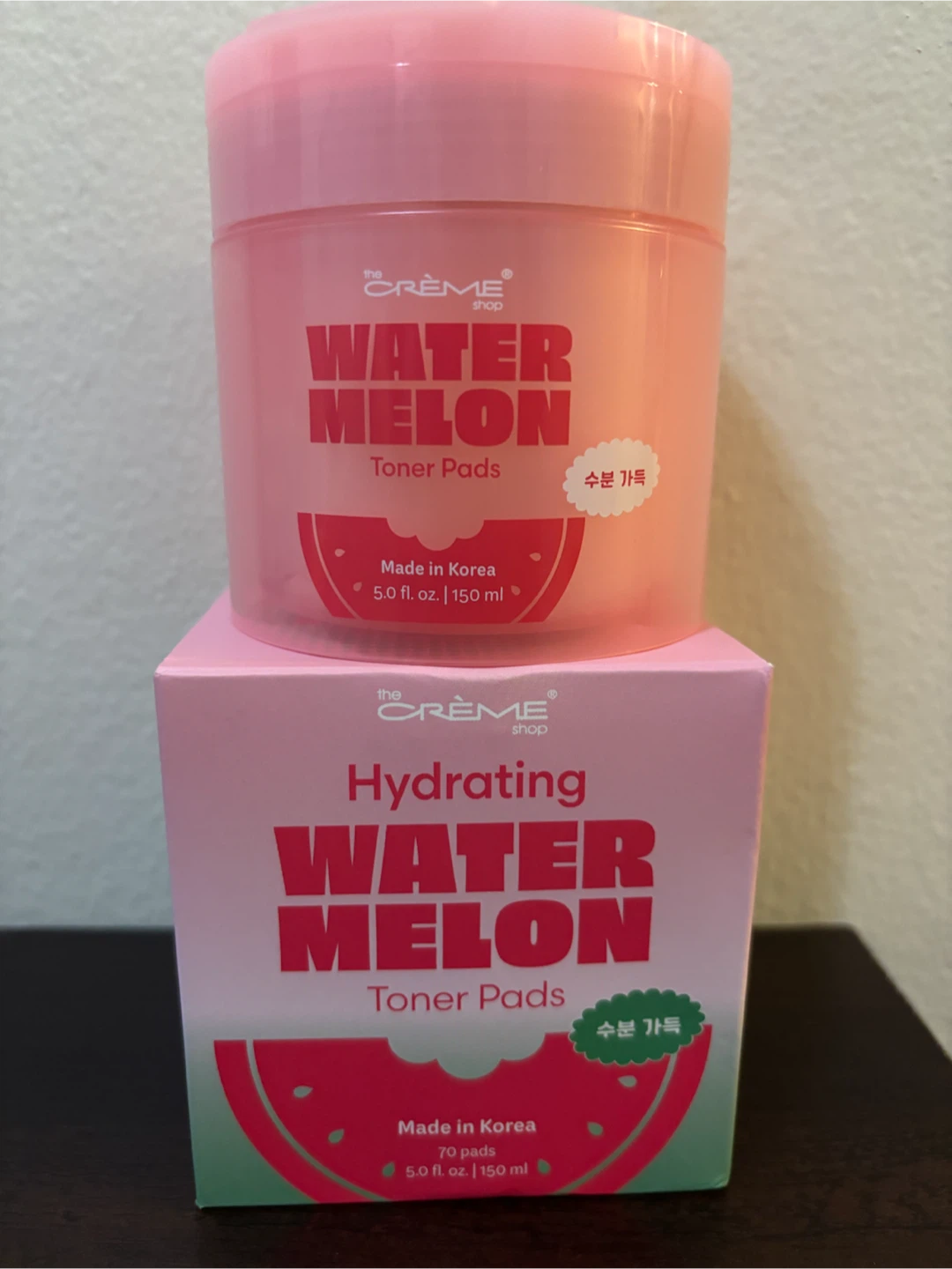 NEW-The Crème Shop Hydrating Watermelon Toner Pads