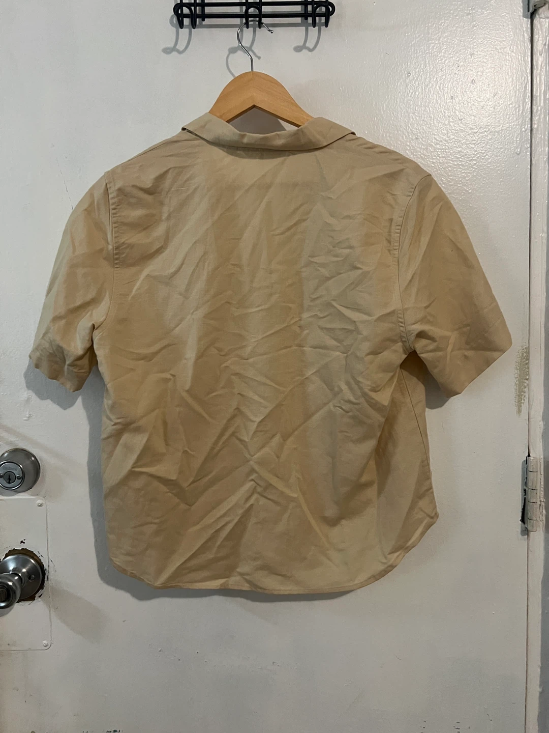 Uniqlo Beige Short Sleeve Button-Up Shirt - XS - photo 4