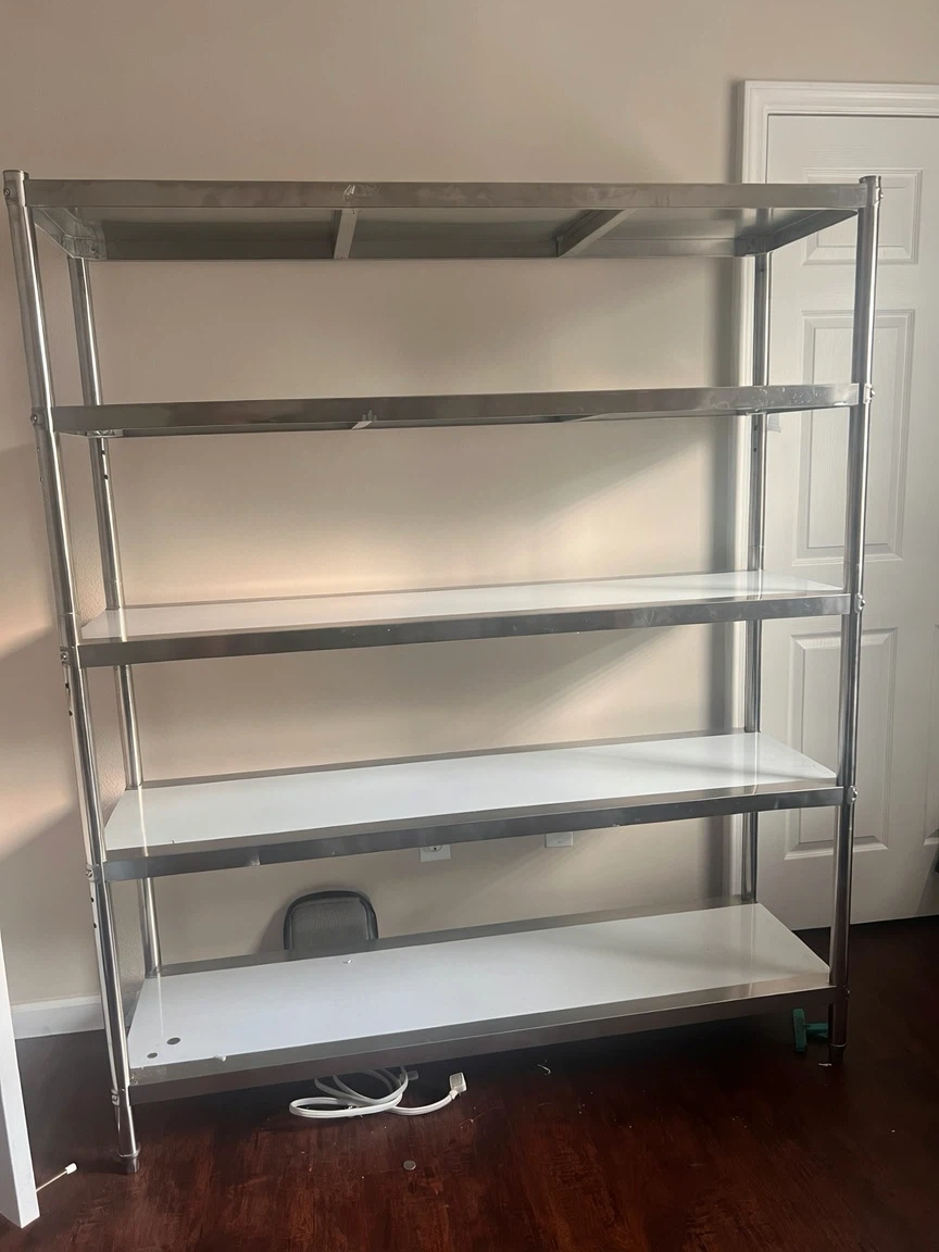 5-Tier Stainless Steel Wire Shelving Unit