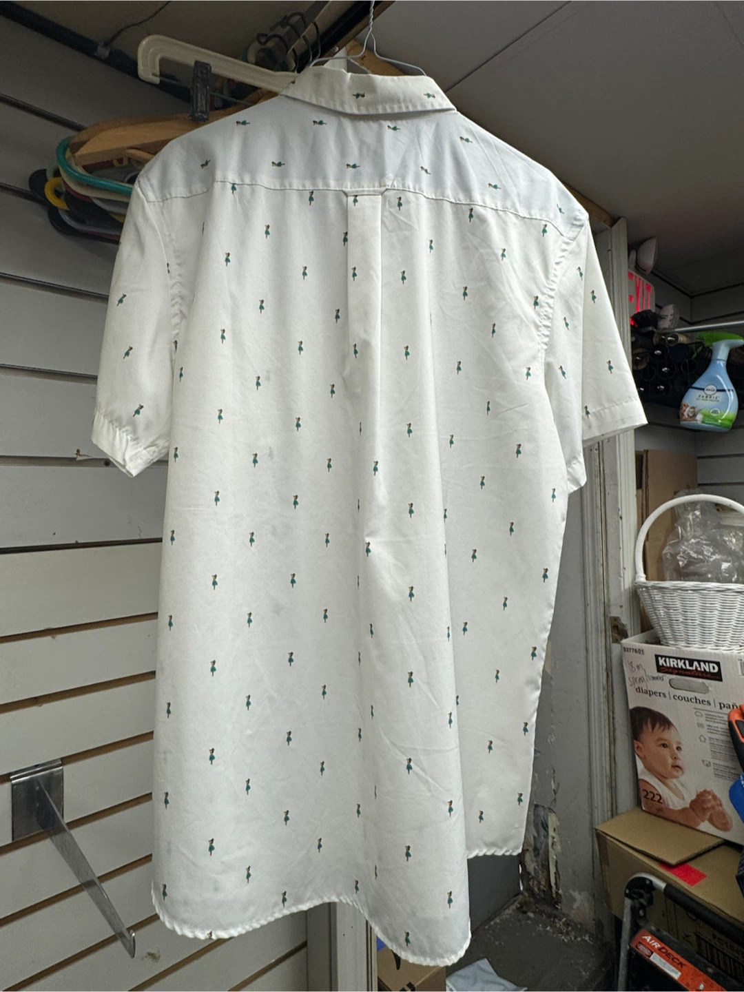 IZOD Men's White Short Sleeve Button-Down Shirt L/G - photo 2