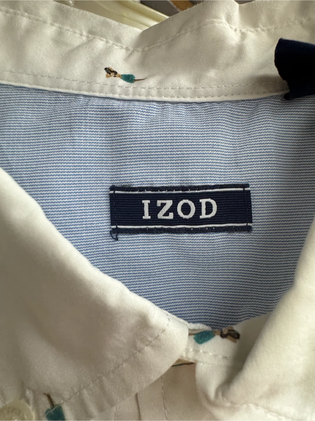 IZOD Men's White Short Sleeve Button-Down Shirt L/G - photo 3
