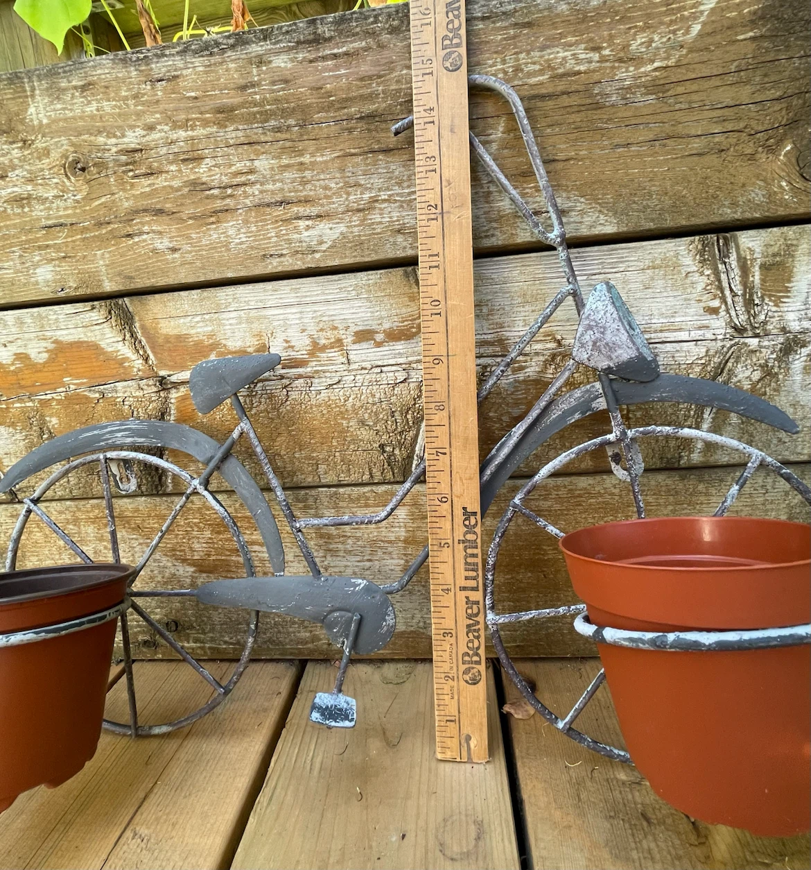 Metal Bicycle Planter Wall Art - photo 3