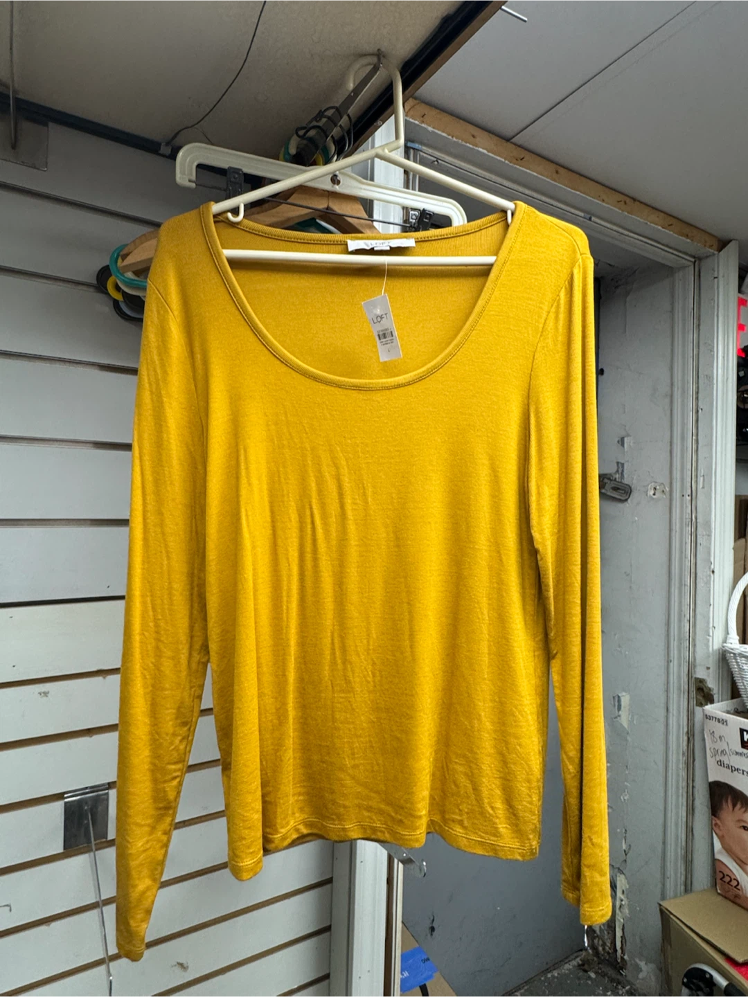 LOFT Women's Long Sleeve Top Size L Mustard Yellow