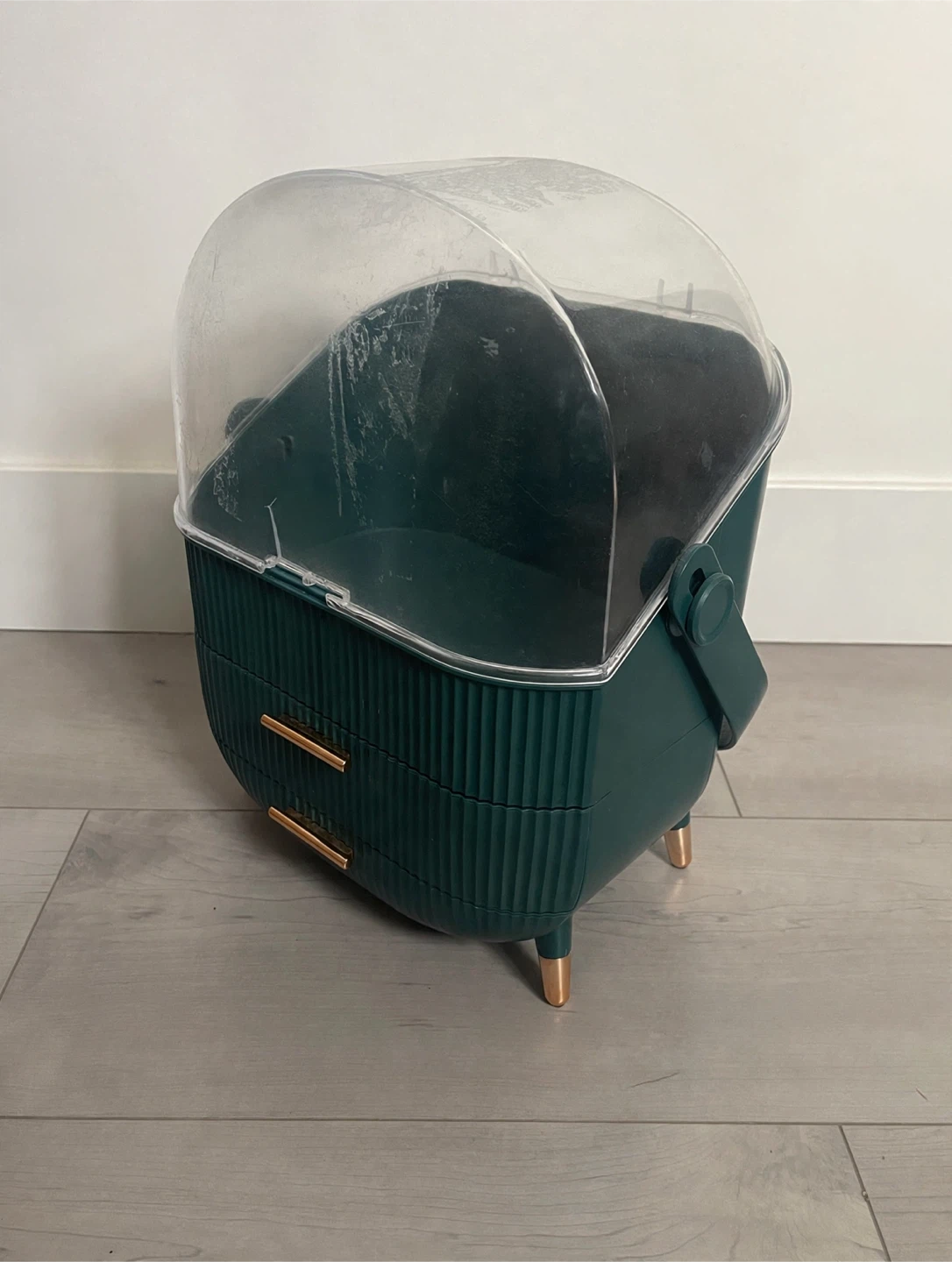 Green Makeup Organizer with Drawers