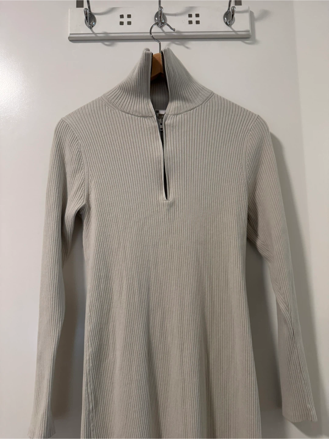 Uniqlo Ribbed Half-Zip Dress Size S - photo 3