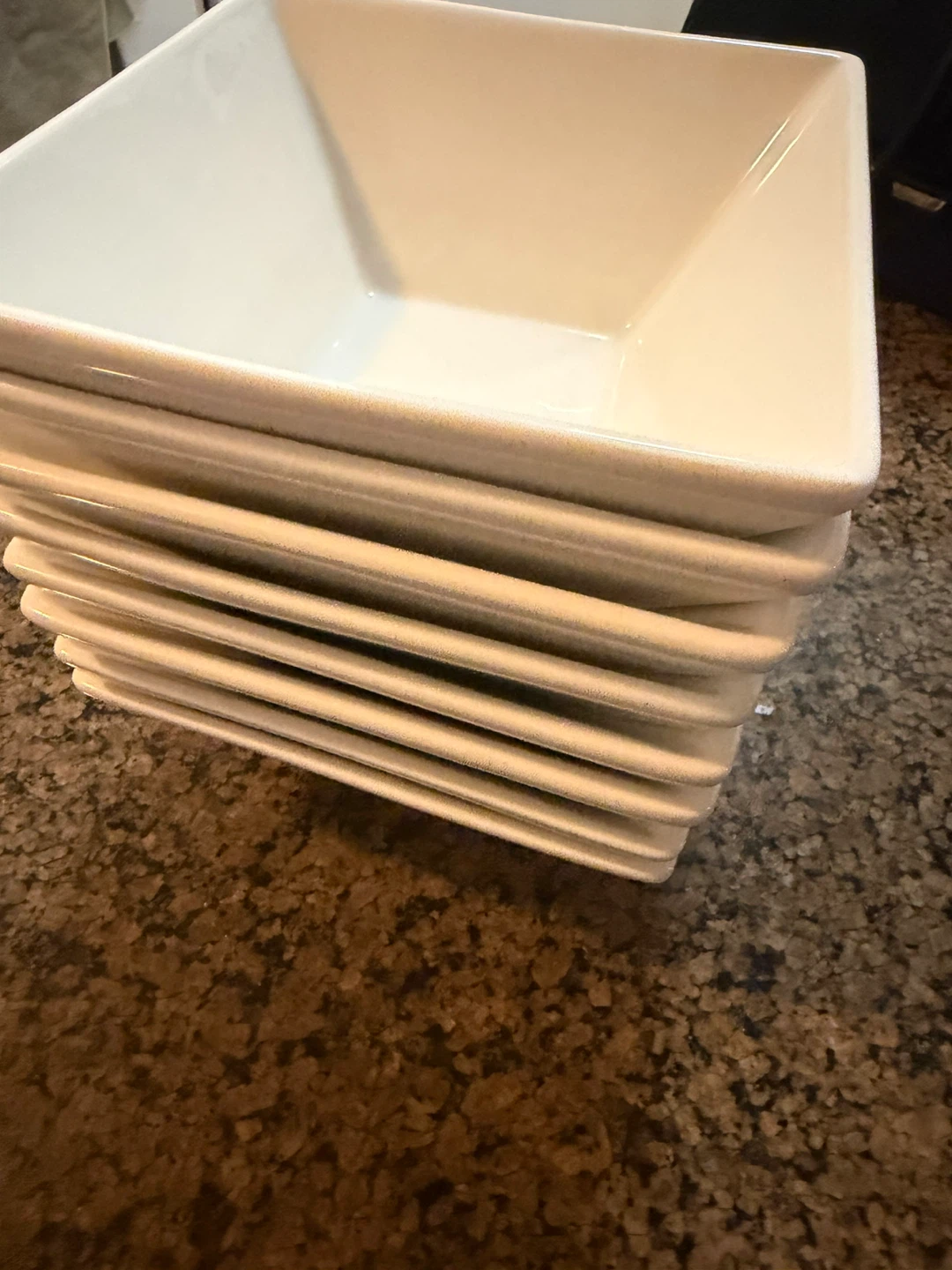 White Square Bowls Set (8)