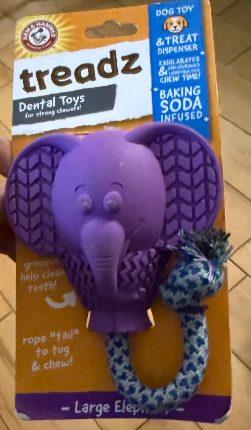 Arm & Hammer Treadz Large Elephant Dental Dog Toy