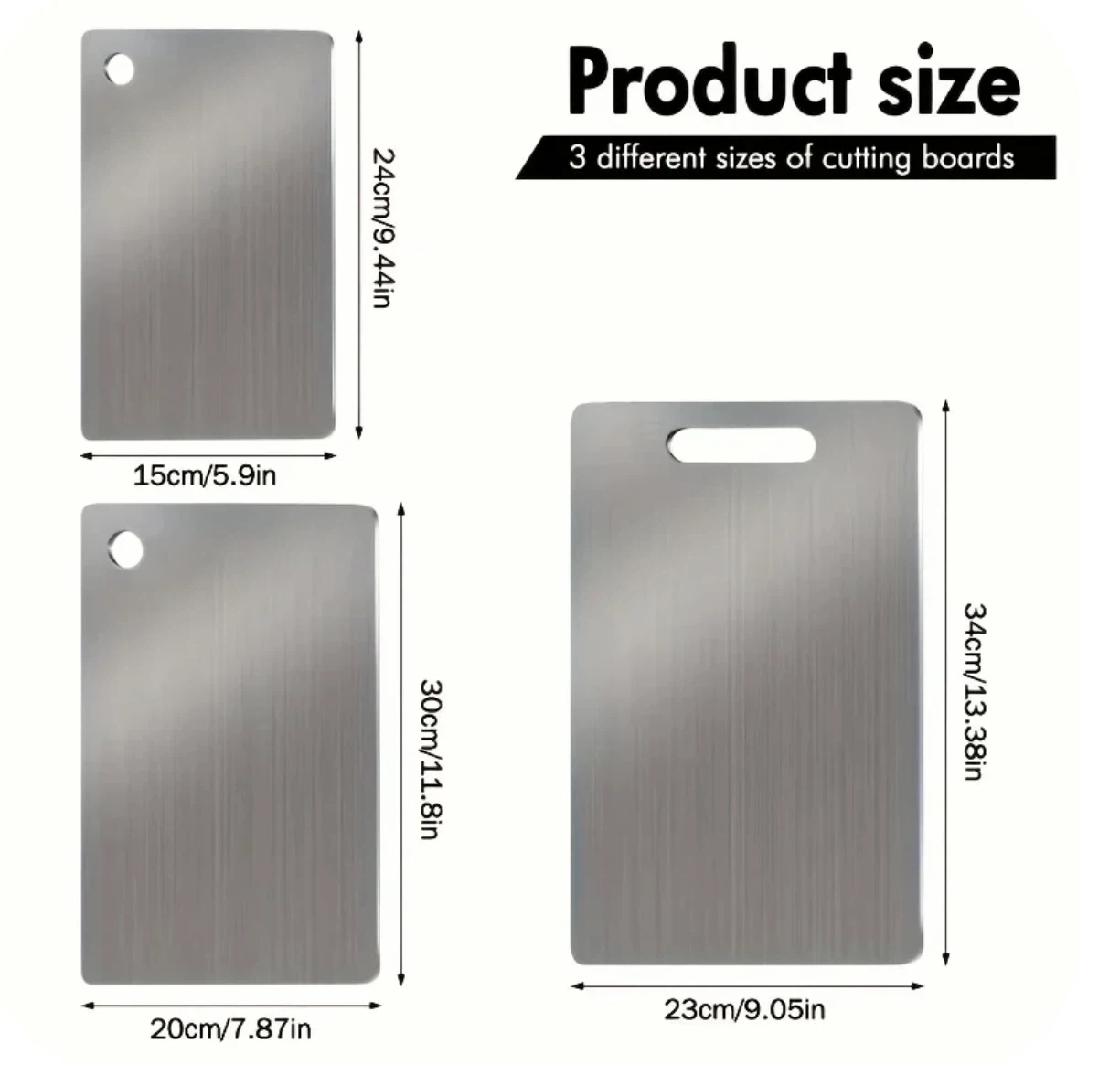 Stainless Steel Cutting Board Set