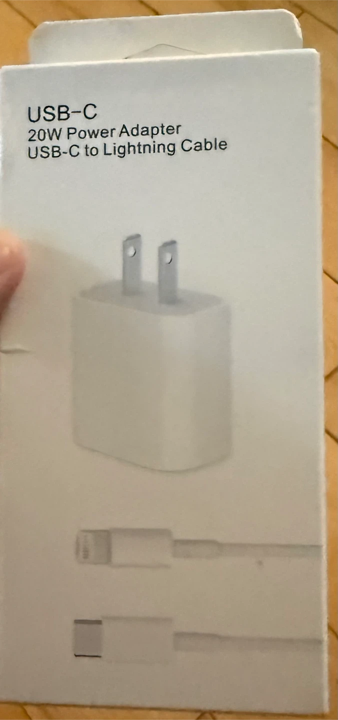 USB-C 20W Power Adapter and USB-C to Lightning Cable