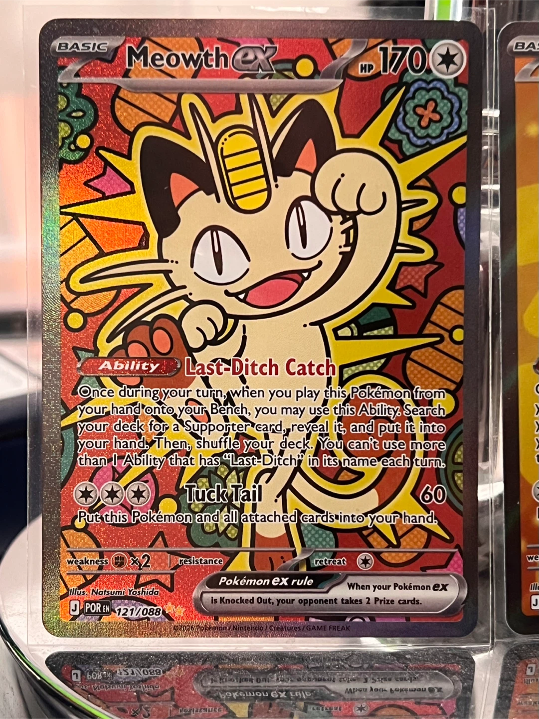 Pokemon Meowth EX 121/088 Trading Card