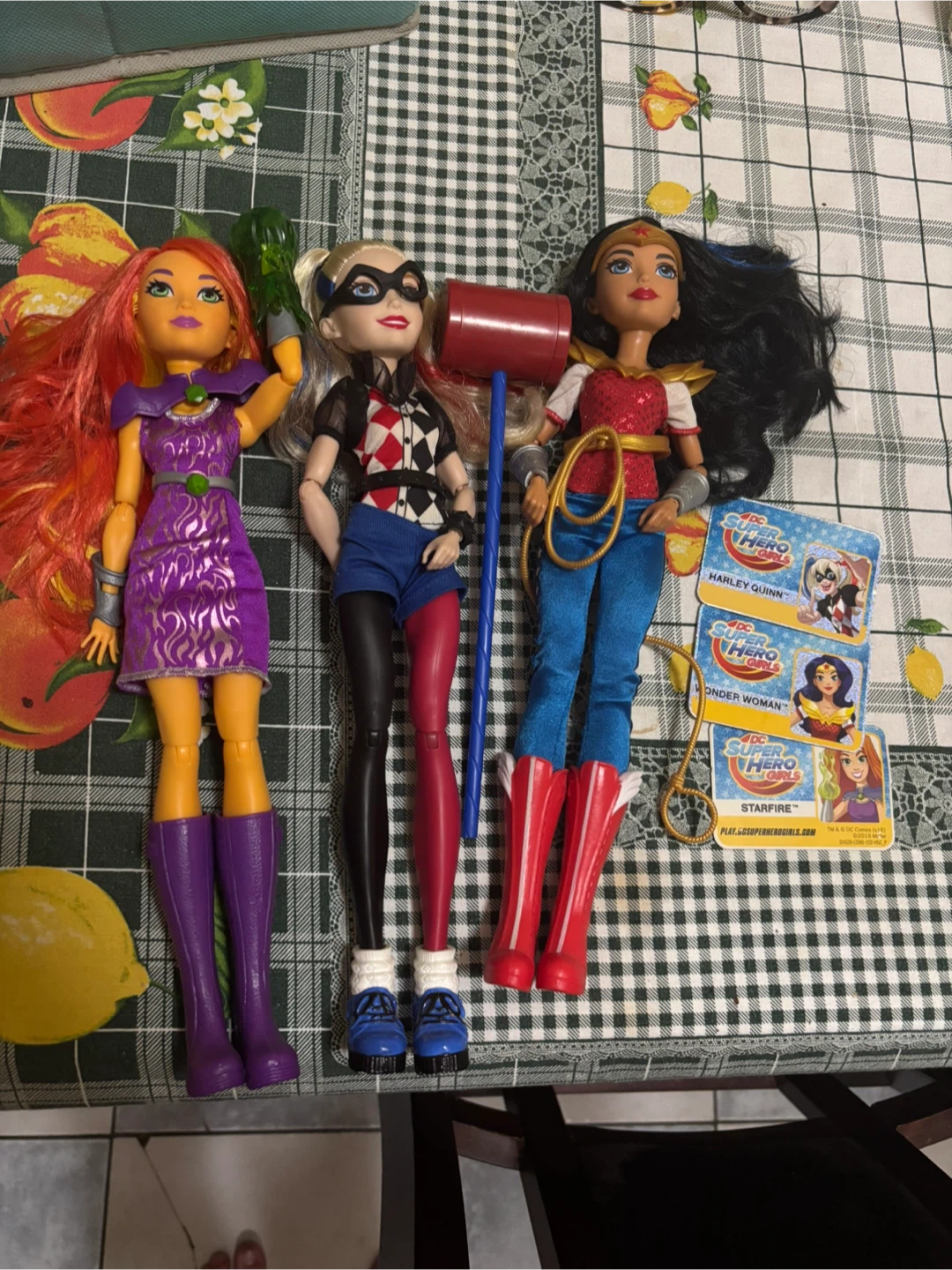 DC Super Hero Girls Dolls (Starfire, Harley Quinn, Wonder Woman)