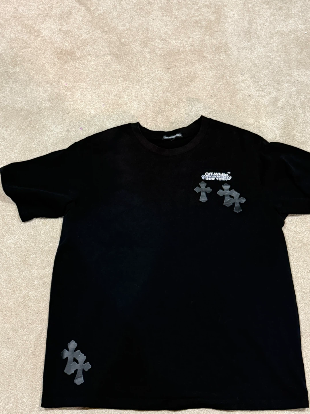 Off-White x Chrome Hearts New York T-Shirt - Black, Size M