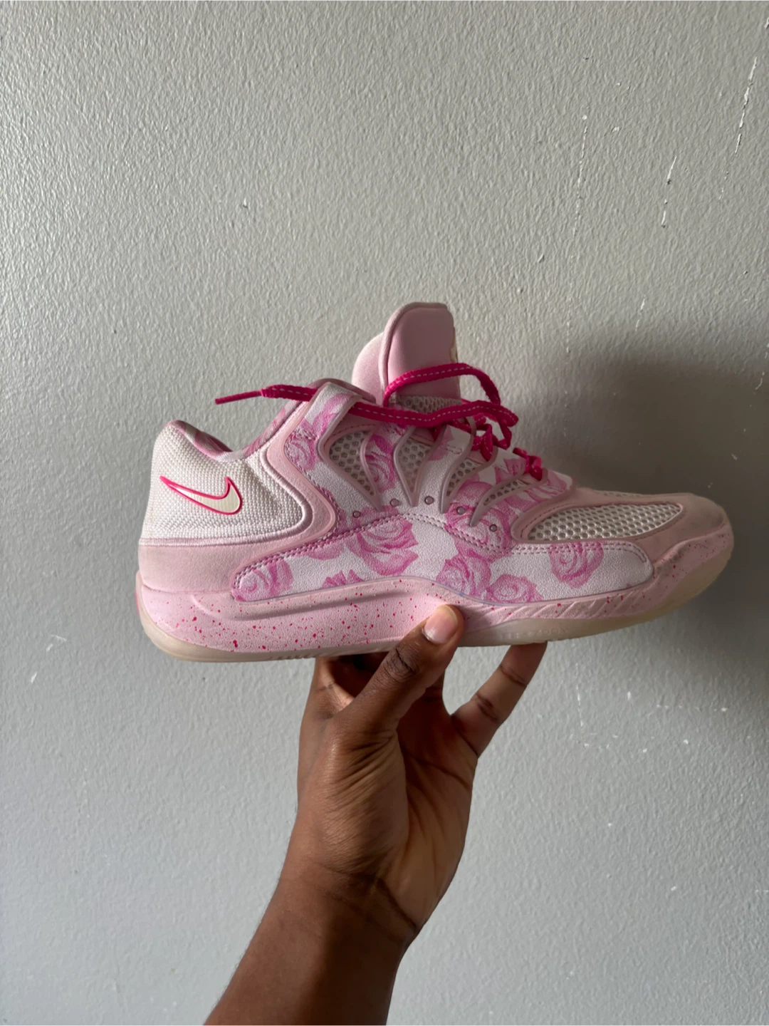 Nike KD 14 "Aunt Pearl" Pink Rose Floral Basketball Shoes - photo 2