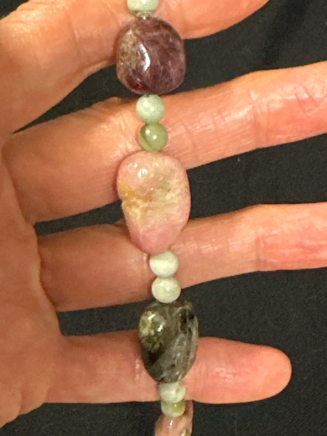 Rare polished tourmaline healing necklace - photo 3