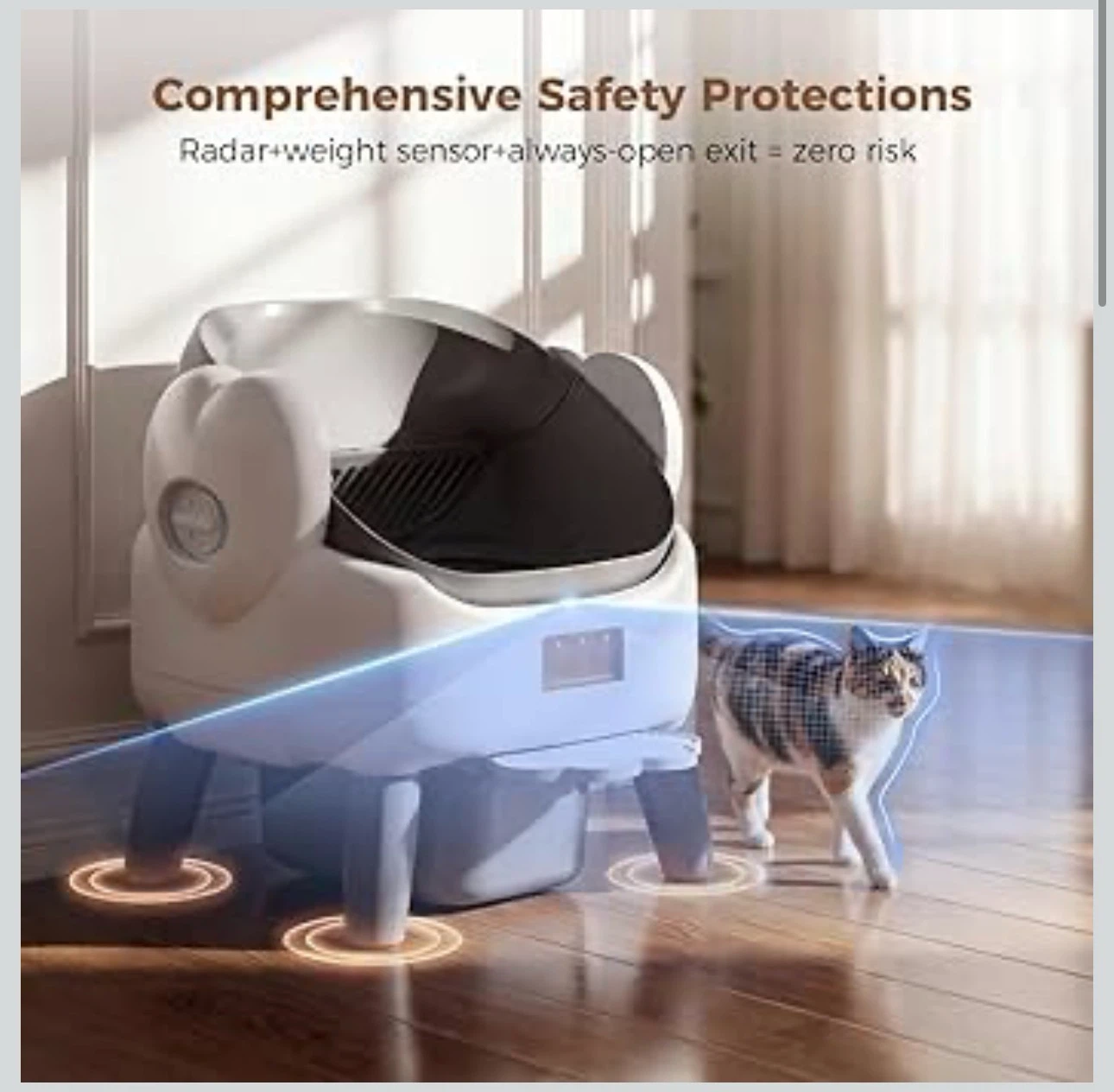 Automatic Cat Litter Box Self Cleaning  App Control Gray CAT3 - photo 2