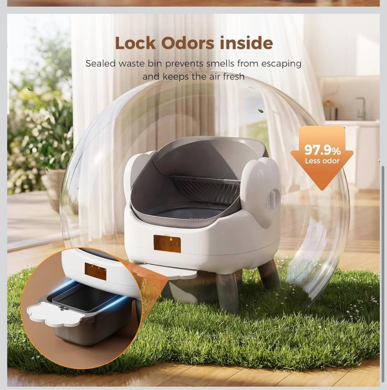 Automatic Cat Litter Box Self Cleaning  App Control Gray CAT3 - photo 4