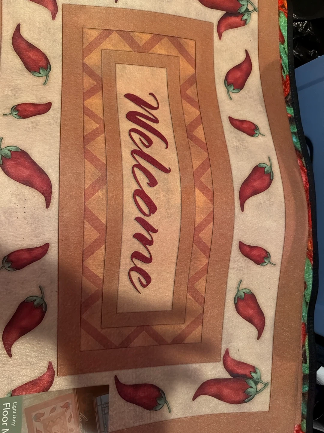 Welcome Doormat with Chili Peppers - photo 3